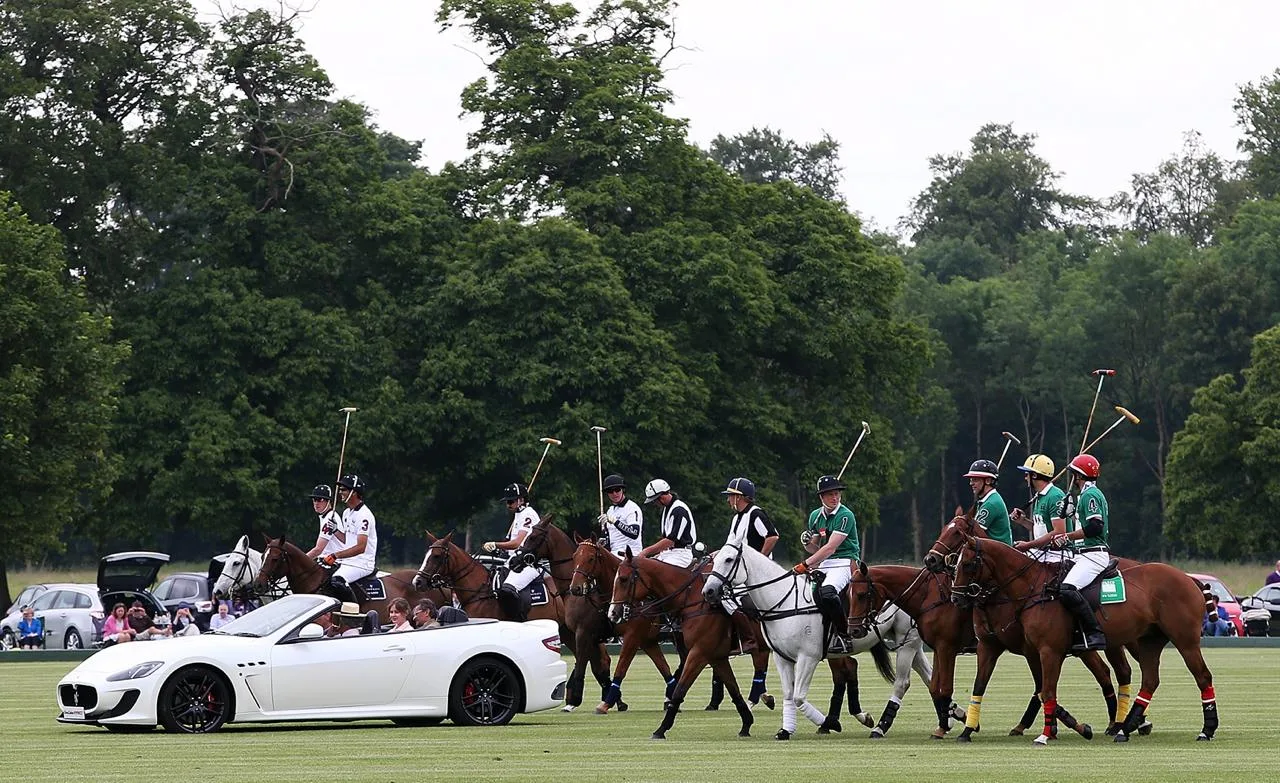 La Martina Polo Tour team lineup with Maserati on the field